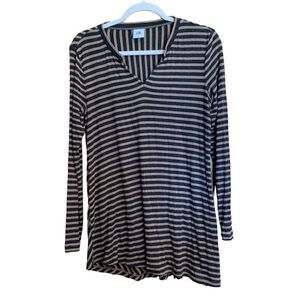 Cabi Style 3629 Womens Size Small Multicolor Stripe Tunic Top Long Sleeve Blouse